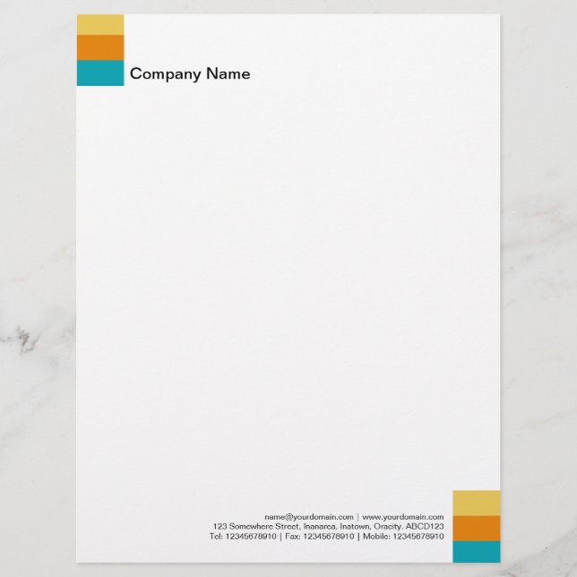 Tri-Color Decoration Letterhead (Front)