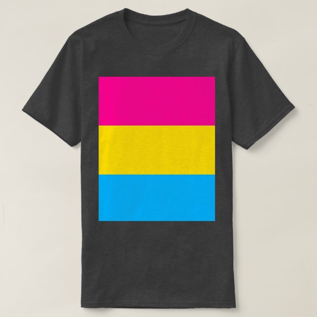 Tri Color Design Pink Yellow Blue Graphic T-Shirt (Design Front)