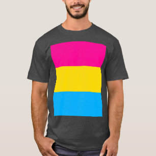 Tri Color Design Pink Yellow Blue Graphic T-Shirt