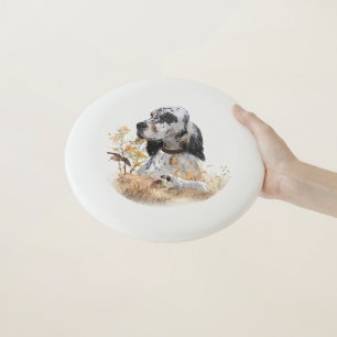 Tri Color English Setter Art, woodcock Hunting Wham-O Frisbee