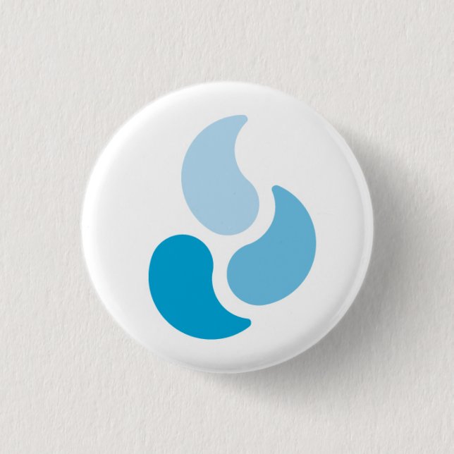 Tri-Color Flame - Round Button (Front)