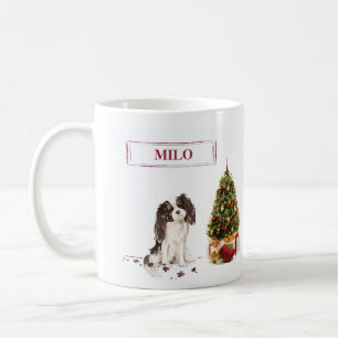 Tri-Color King Charles Spaniel Funny Christmas Dog Coffee Mug