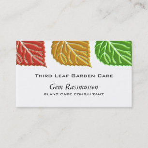 Tri-Color Leaves Business Card