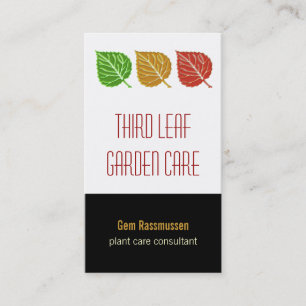 Tri-Color Leaves Business Card