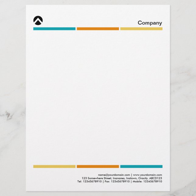 Tri-Color Lines 02a Letterhead (Front)