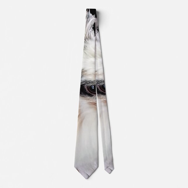 Tri-Color Lionhead Rabbit Neck Tie (Front)
