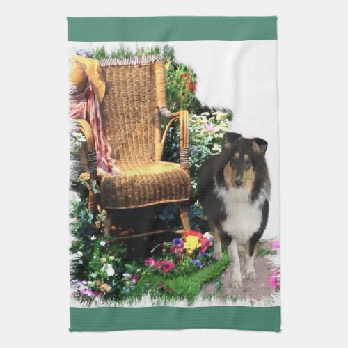 Tri Color Rough Collie Art Gifts Towel