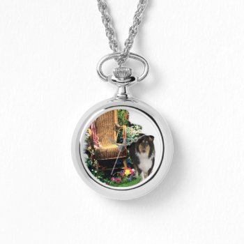 Tri Color Rough Collie Art Gifts Watch by DogsByDezign at Zazzle