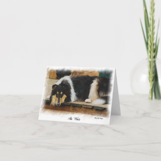 Tri Color Rough Collie Gifts Art Card