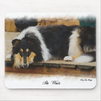 Tri Color Rough Collie Gifts Art Mouse Pad by DogsByDezign at Zazzle
