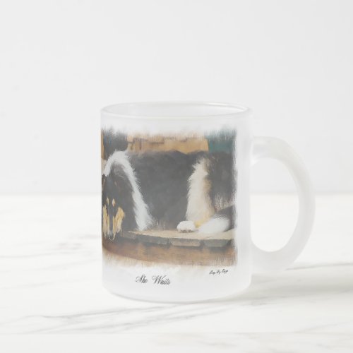Tri Color Rough Collie Gifts Art Tri Color Rou Frosted Glass Coffee Mug