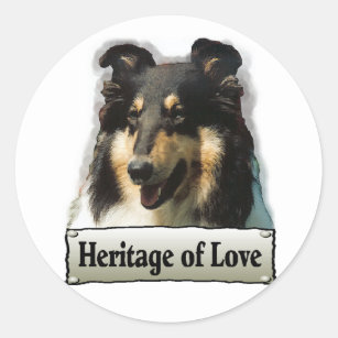 Tri Color Rough Collie Gifts Classic Round Sticker