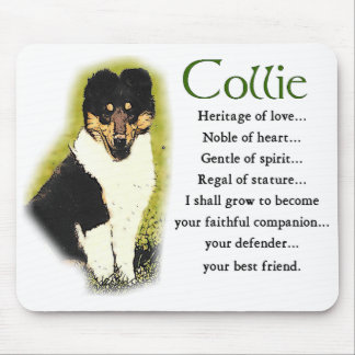 Tri Color Rough Collie Gifts Mouse Pad
