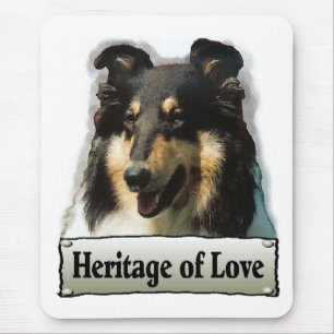 Tri Color Rough Collie Gifts Mouse Pad