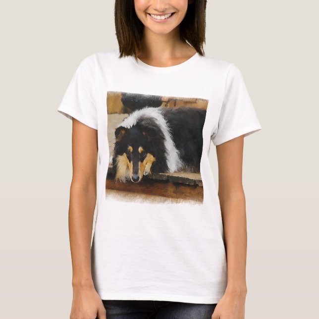 Tri-Color Rough Collie Gifts T-Shirt (Front)