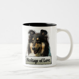 Tri Color Rough Collie Gifts Two-Tone Coffee Mug
