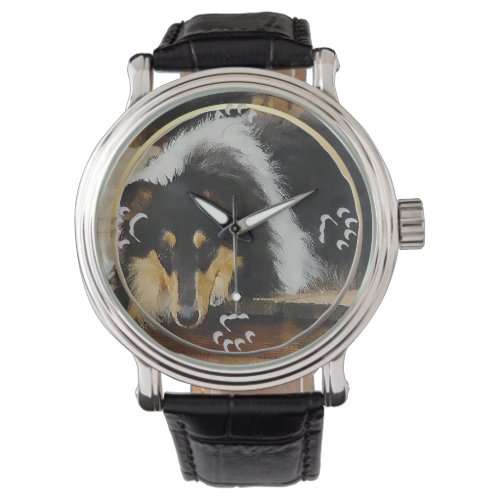 Tri Color Rough Collie Gifts Watch