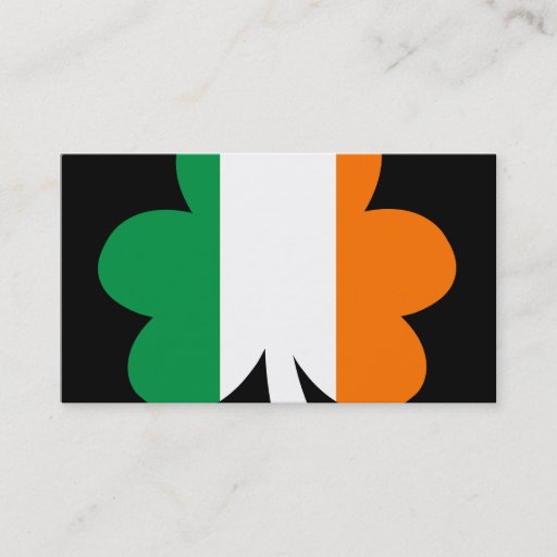 Customizable Tri-color Shamrock Business Cards