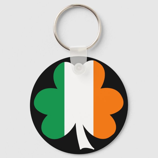 Tri-color Shamrock Keychain (Front)