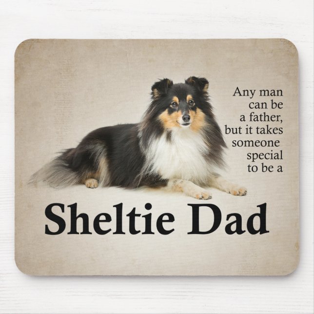 Tri-Color Sheltie Dad Mousepad (Front)