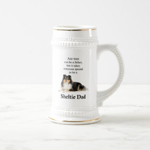 Tri-Color Sheltie Dad Stein