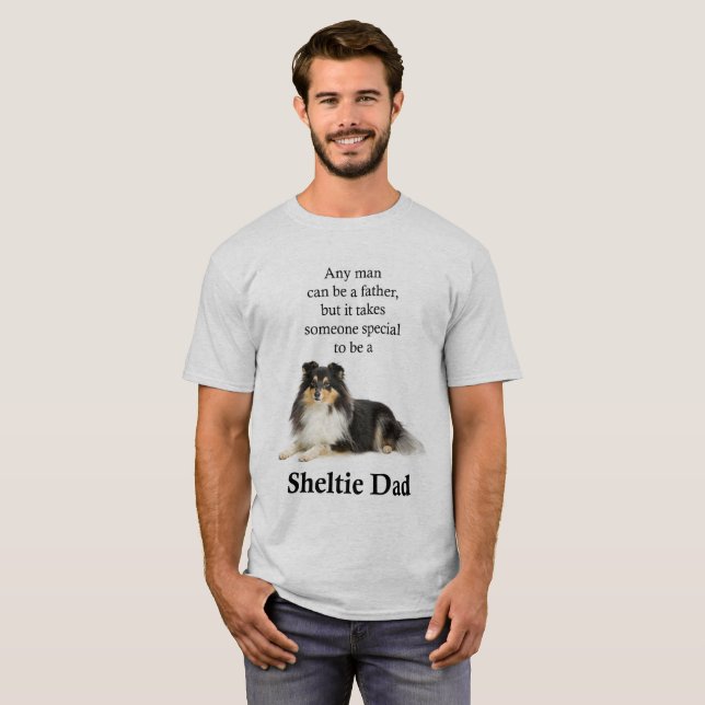 Tri-Color Sheltie Dad T-Shirt (Front Full)