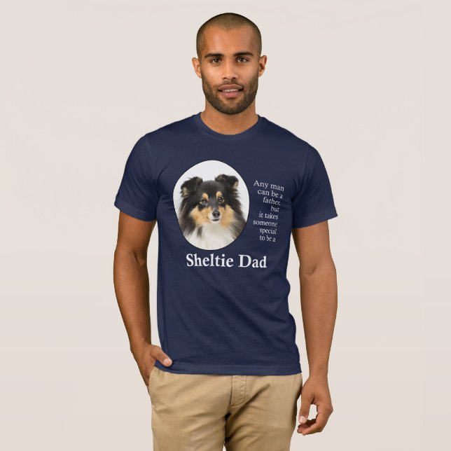 Tri-Color Sheltie Dad T-Shirt (Front Full)