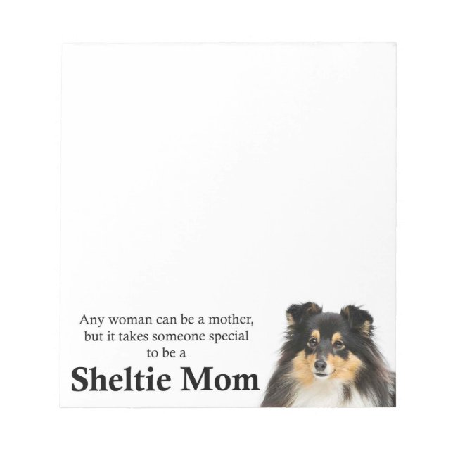 Tri-Color Sheltie Mom Notepad (Front)