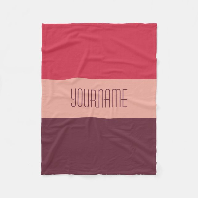 Tri-Color Stripes custom fleece blanket (Front)