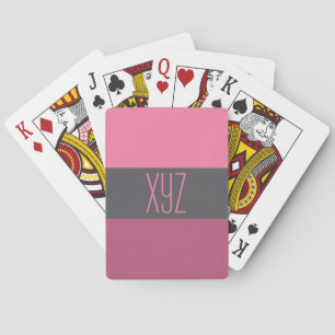 Tri-color stripes custom playing cards