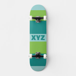 Tri-color stripes custom skateboards