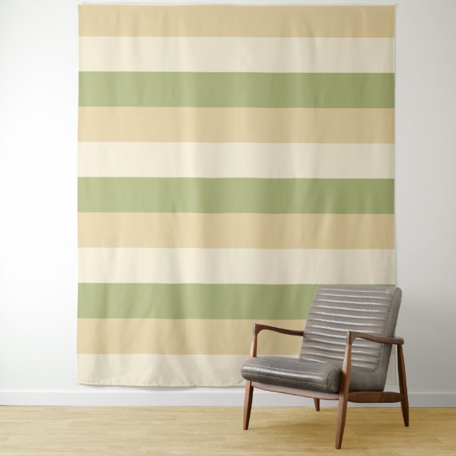 Tri-Color Stripes pattern tapestries (In Situ)