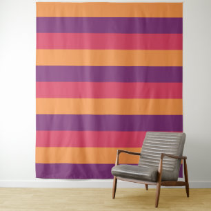 Tri-Color Stripes pattern tapestries