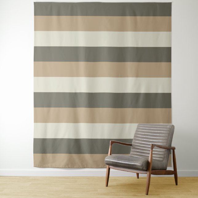 Tri-Color Stripes pattern tapestries (In Situ)