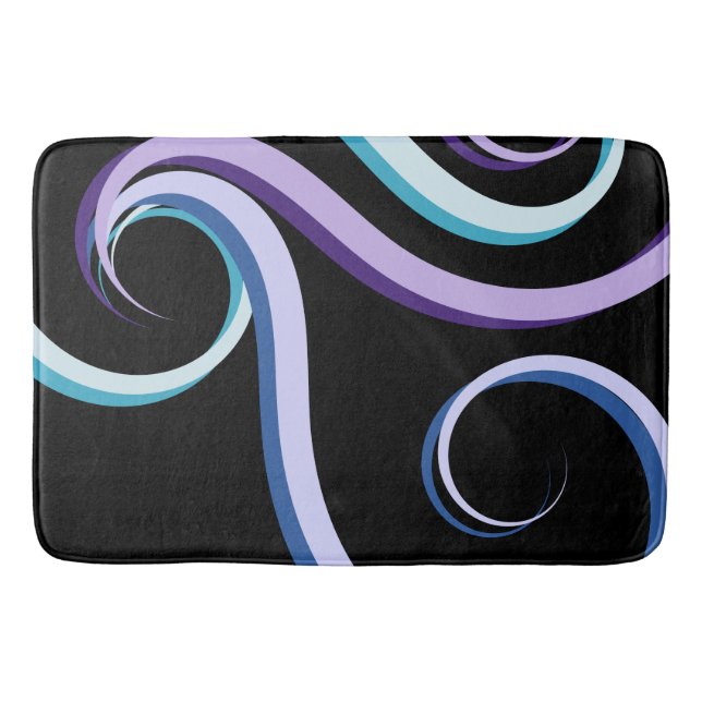 Tri-Color Swirl Bath Mat (Front)