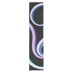 Tri-Color Swirl Short Table Runner