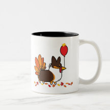 Tri-Color Thanksgiving Corgi Mug | CorgiThings