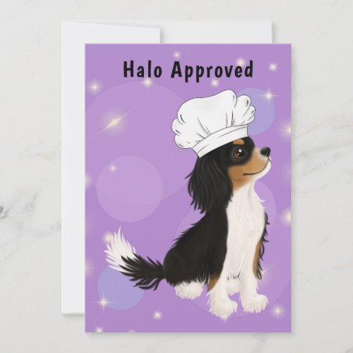 Tri Colored Cavalier in Chefs Hat Thank You Card