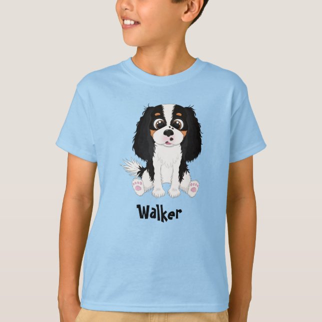 Tri-Colored Cavalier King Charles Spaniel  T-Shirt (Front)