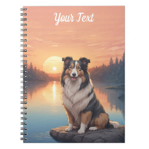 Tri Colored Collie by Lake Notebook