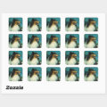 Tri-Colored Collie Rough Coat Square Sticker | Zazzle