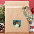 Tri-Colored Collie Rough Coat Square Sticker | Zazzle