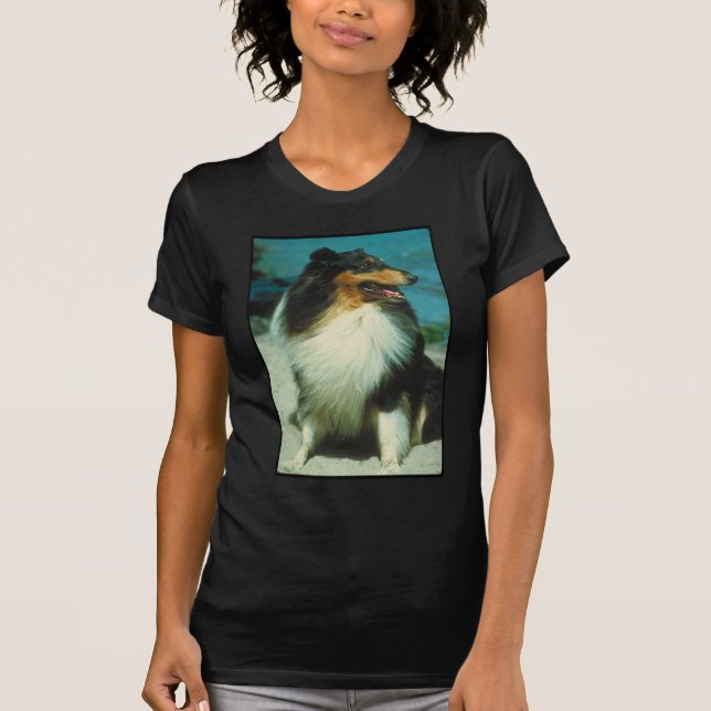 Tri-Colored Collie Rough Coat T-Shirt (Front)