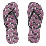 Tri Colored Corgi Cherry Blossoms - Purple Flip Flops at Zazzle