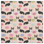 Tri colored corgi donuts fabric - cute corgis