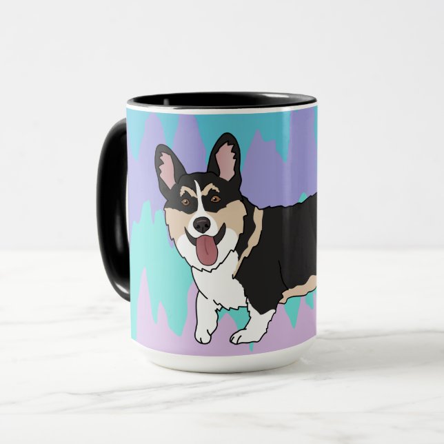 Tri Colored Corgi Mug (Front Left)