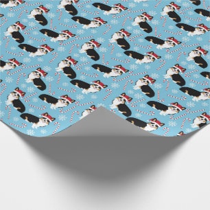 tri colored corgi wrapping paper