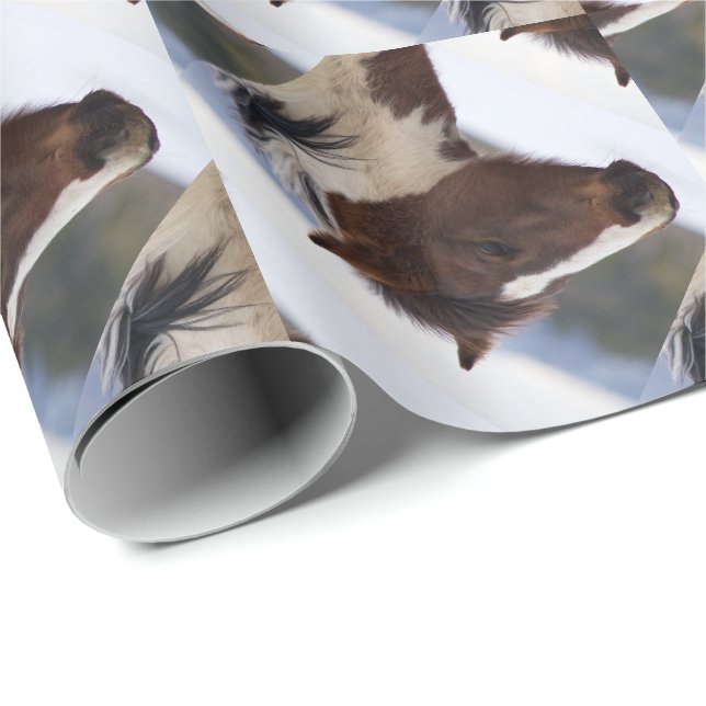 Tri-Colored Horse Wrapping Paper (Roll Corner)