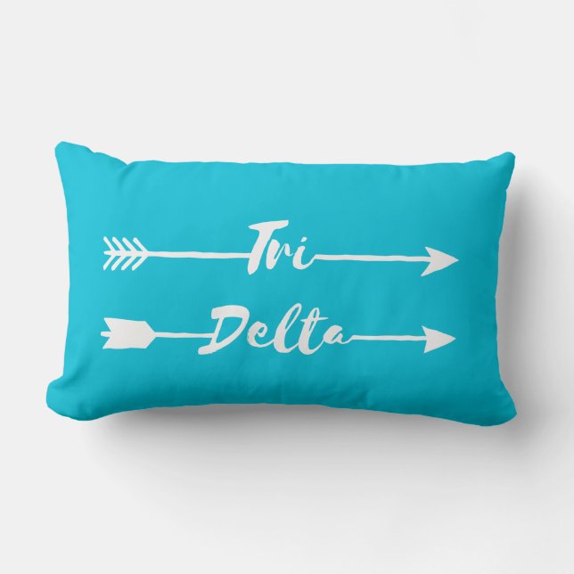 Tri Delta | Arrows Lumbar Pillow (Front)
