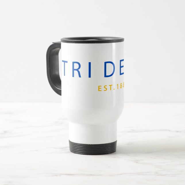 Tri Delta | Est. 1888 Travel Mug (Front Left)